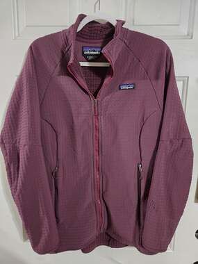 Patagonia R2 Techface Hoody Womens XL Maroon Full Zip Jacket Regulator Hiking